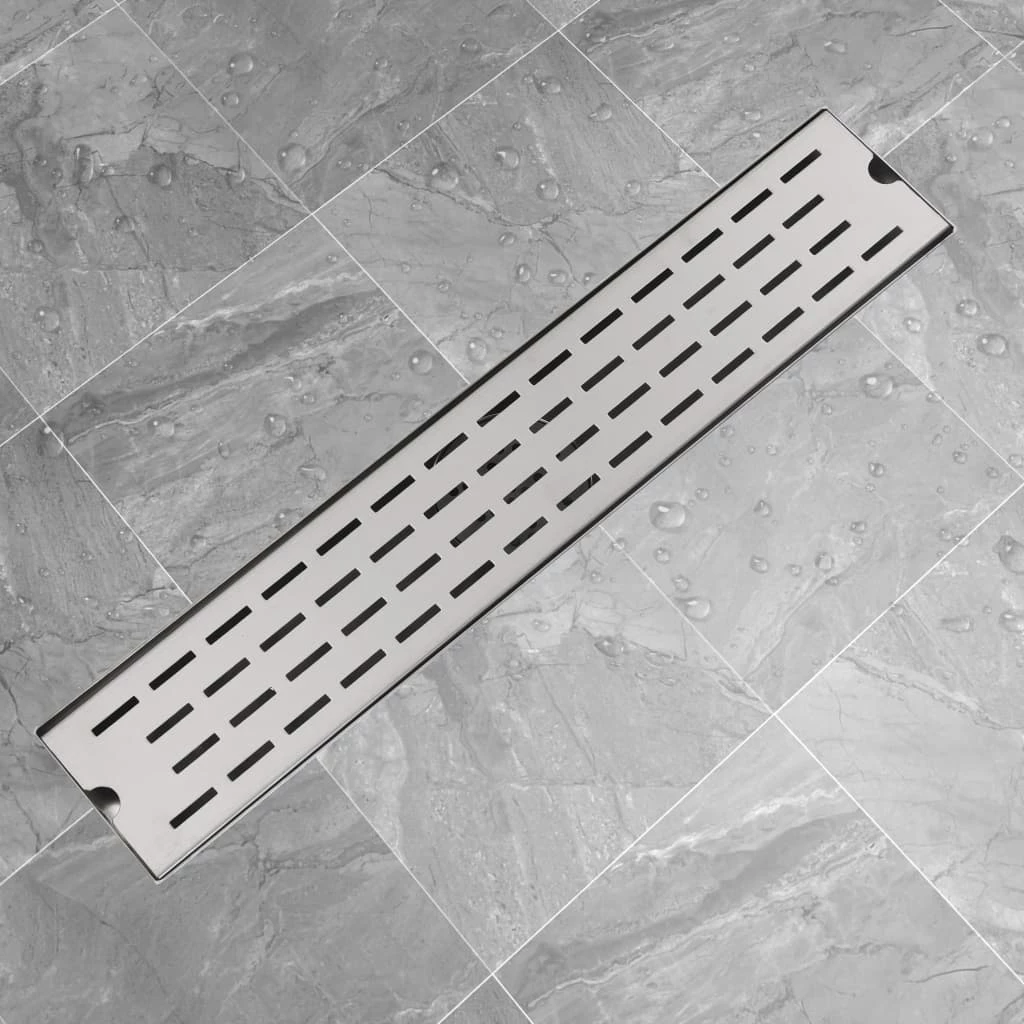 VidaXL Linear Shower Drain Line 630x140 Mm Stainless Steel