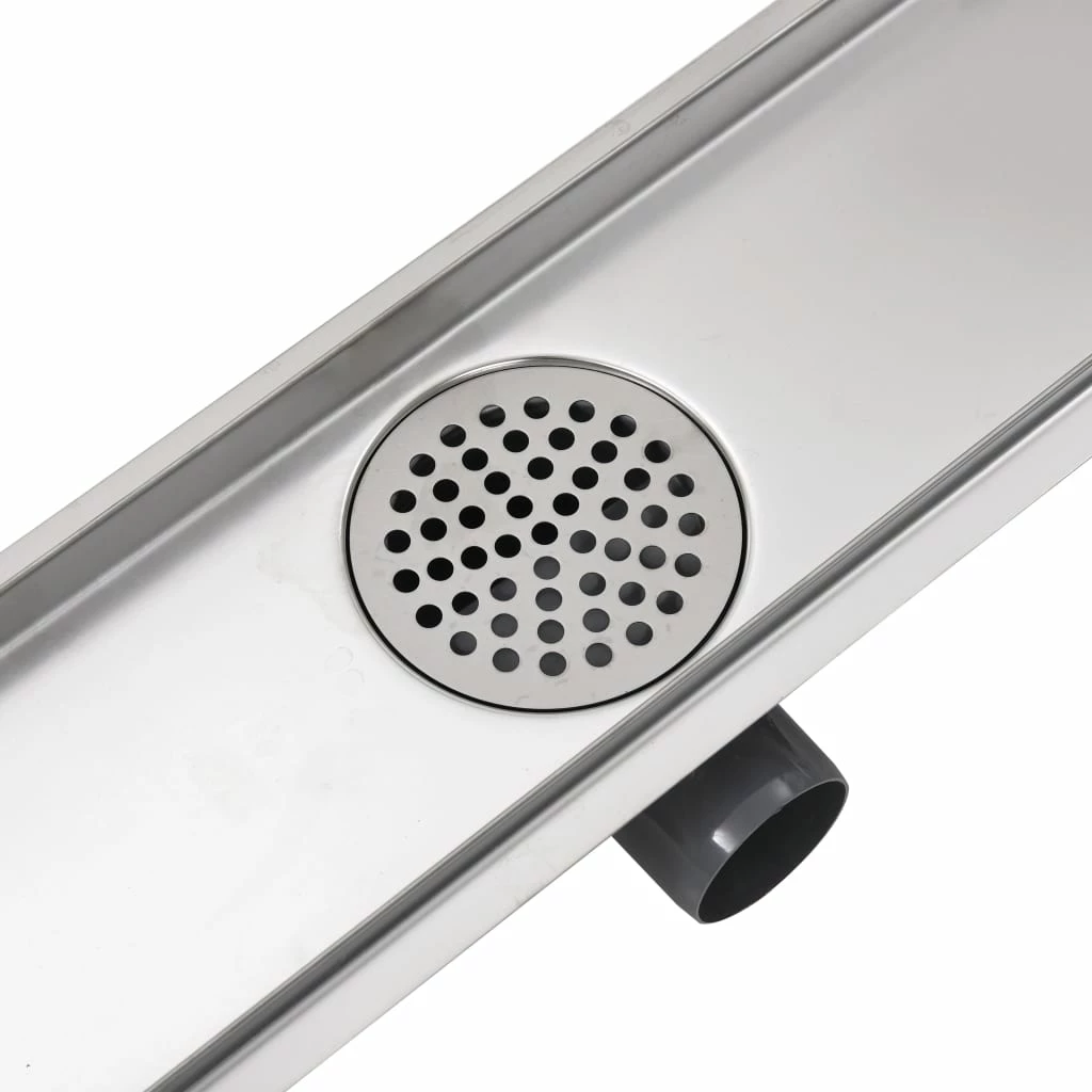 VidaXL Linear Shower Drain Line 630x140 Mm Stainless Steel - Image 5