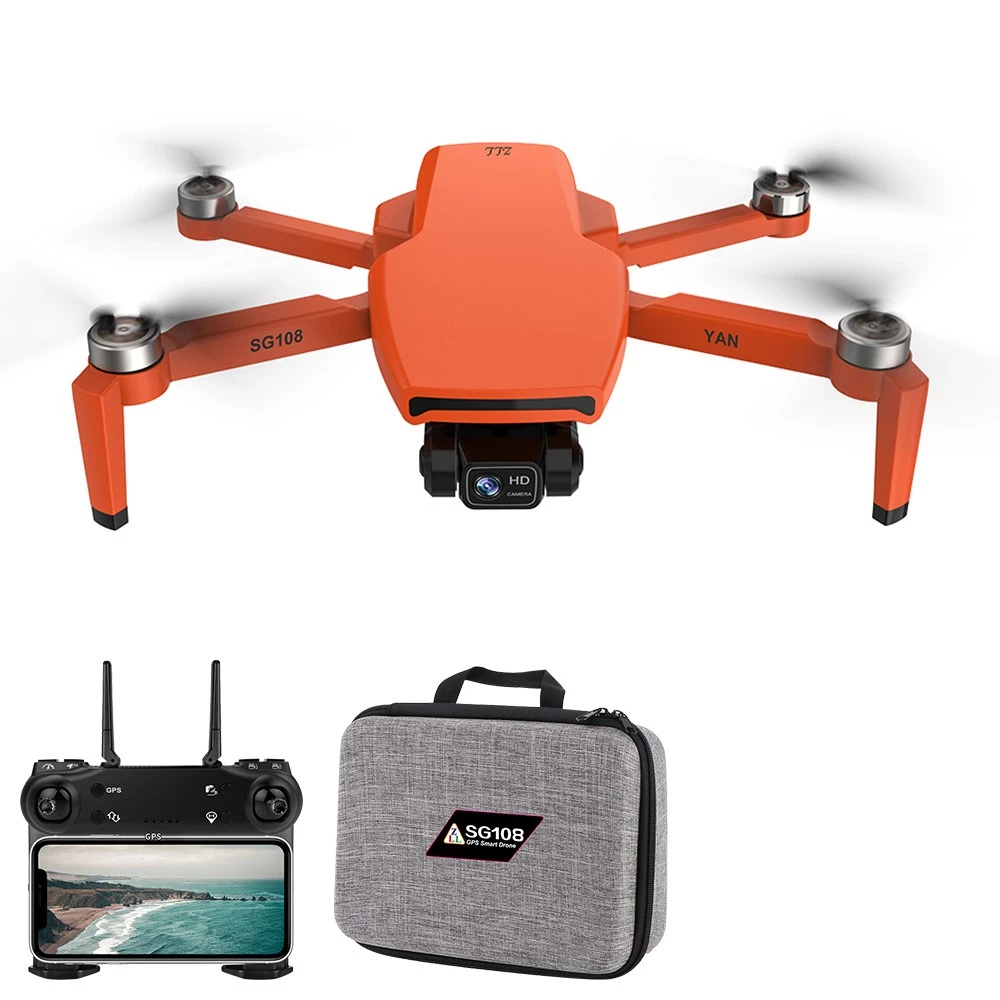 ZLL SG108 PRO 5G WIFI FPV GPS 4K Camera 2-Axis Gimbal RC Drone Orange - One Battery With Bag 3 ZLL SG108 PRO 5G WIFI FPV GPS 4K Camera 2-Axis Gimbal RC Drone Orange - One Battery With Bag